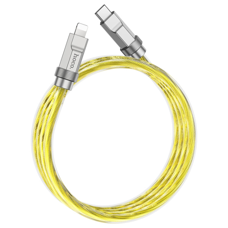 hoco U113 PD 20W USB-C/Type-C to 8 Pin Silicone Data Cable, Length: 1m(Gold) - 2 in 1 Cable by hoco | Online Shopping South Africa | PMC Jewellery