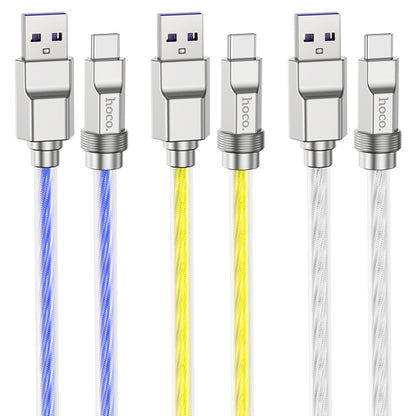 hoco U113 100W USB to USB-C/Type-C Silicone Fast Charging Data Cable, Length: 1m(Gold) - USB-C & Type-C Cable by hoco | Online Shopping South Africa | PMC Jewellery