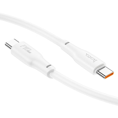 hoco X93 240W USB-C/Type-C to USB-C/Type-C Fast Charge Data Cable, Length:1m(White) - USB-C & Type-C Cable by hoco | Online Shopping South Africa | PMC Jewellery | Buy Now Pay Later Mobicred