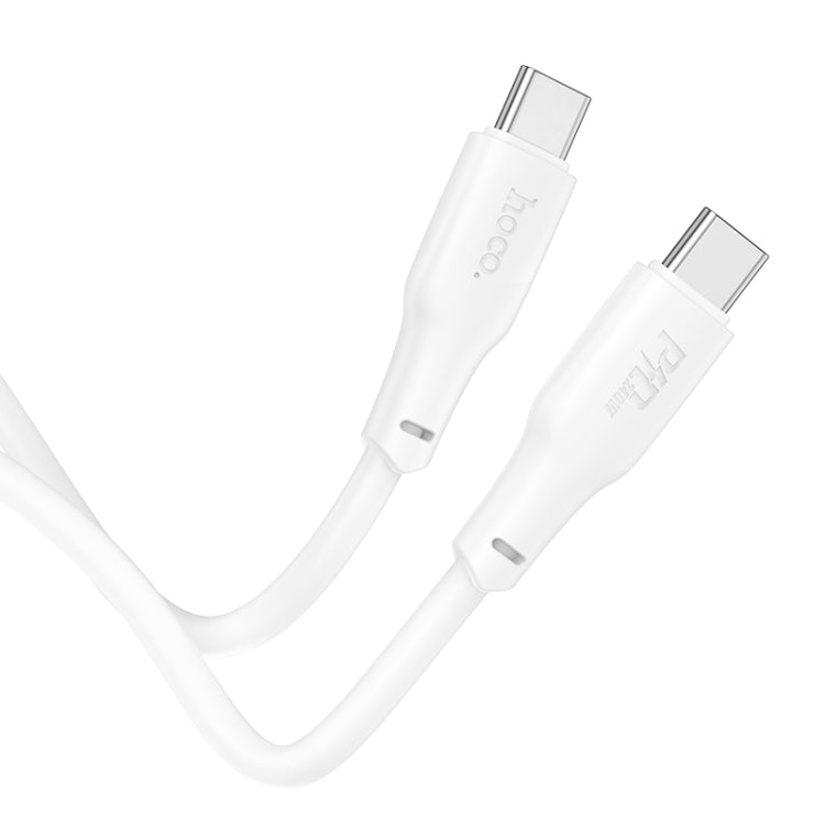 hoco X93 240W USB-C/Type-C to USB-C/Type-C Fast Charge Data Cable, Length:1m(White) - USB-C & Type-C Cable by hoco | Online Shopping South Africa | PMC Jewellery | Buy Now Pay Later Mobicred