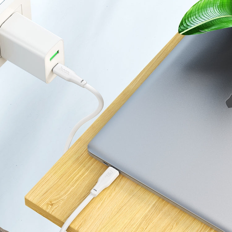 hoco X93 240W USB-C/Type-C to USB-C/Type-C Fast Charge Data Cable, Length:1m(White) - USB-C & Type-C Cable by hoco | Online Shopping South Africa | PMC Jewellery | Buy Now Pay Later Mobicred