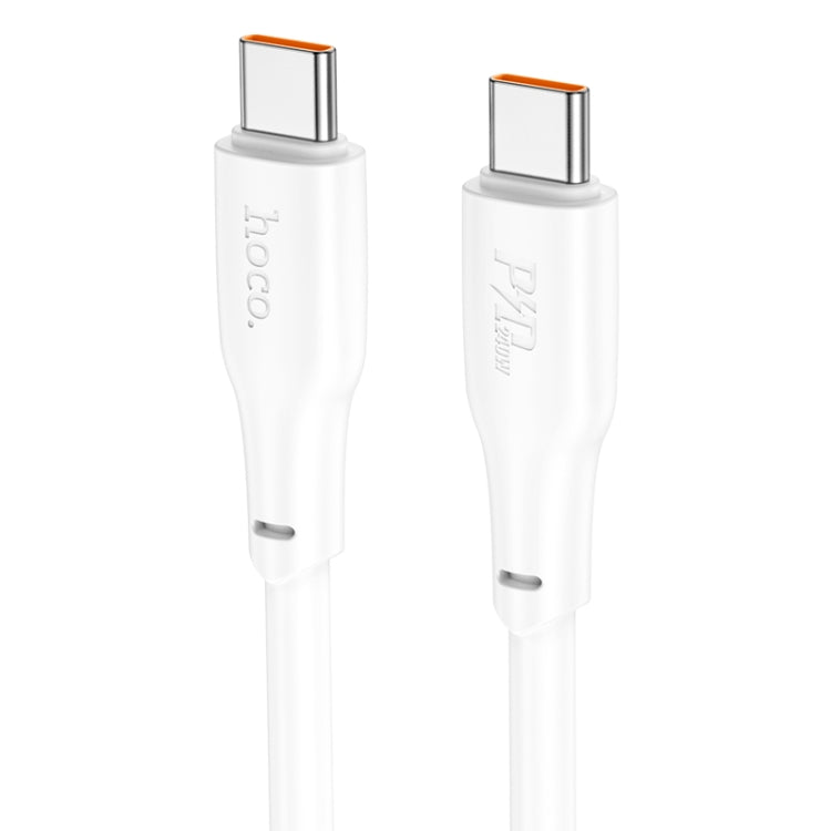 hoco X93 240W USB-C/Type-C to USB-C/Type-C Fast Charge Data Cable, Length:2m(White) - USB-C & Type-C Cable by hoco | Online Shopping South Africa | PMC Jewellery