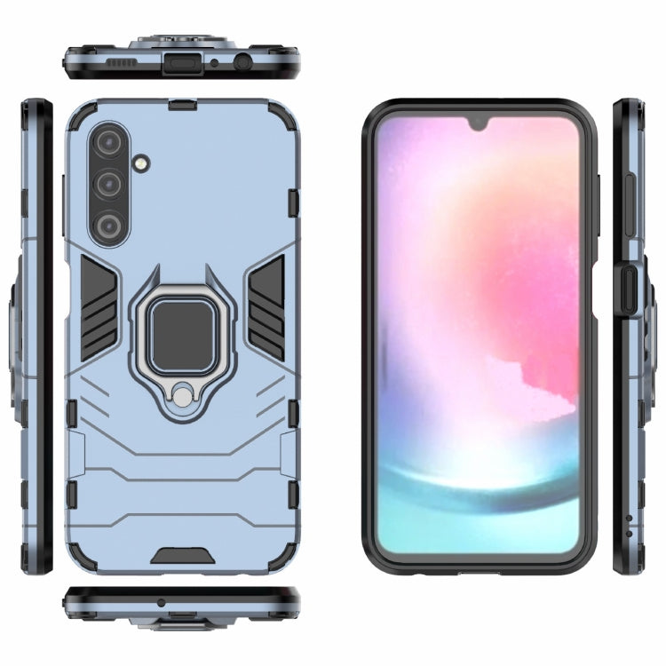 For Samsung Galaxy A24 5G / A24 4G PC + TPU Shockproof Protective Phone Case with Magnetic Ring Holder(Navy Blue) - free shipping - PMC TechLife - Order now!
