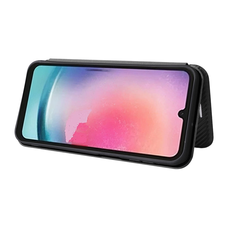 For Samsung Galaxy A24 4G Carbon Fiber Texture Flip Leather Phone Case(Black) - free shipping - PMC TechLife - Order now!