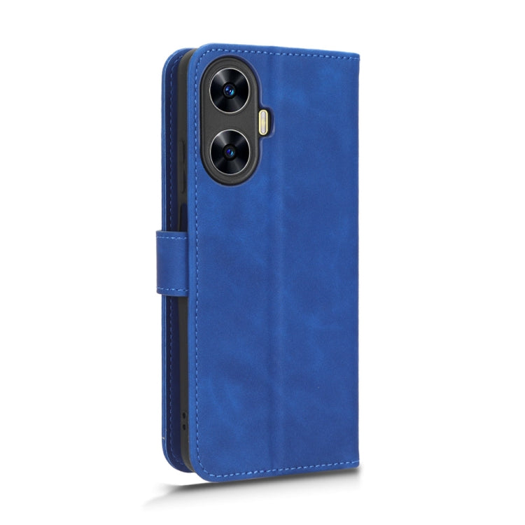 For Realme C55 Skin Feel Magnetic Flip Leather Phone Case(Blue) - Realme Cases by PMC TechLife | Online Shopping South Africa | PMC TechLife