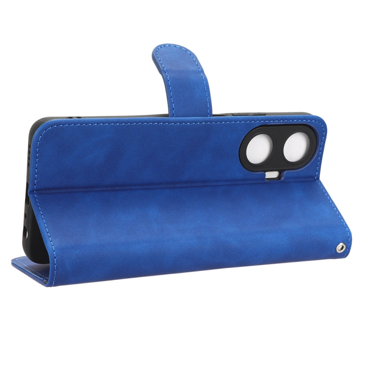 For Realme C55 Skin Feel Magnetic Flip Leather Phone Case(Blue) - Realme Cases by PMC TechLife | Online Shopping South Africa | PMC TechLife