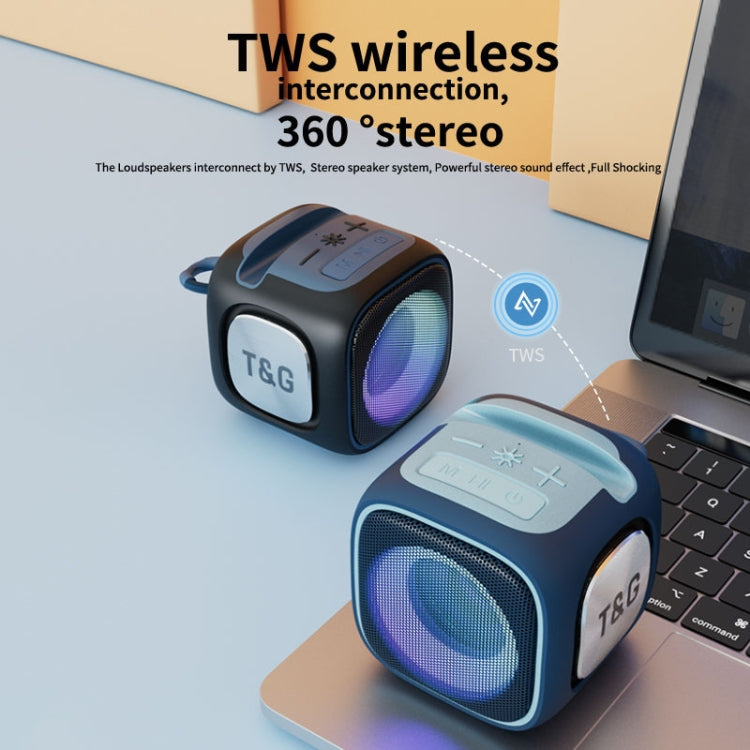 T&G TG359 Portable Outdoor LED Wireless Bluetooth Speaker(Dark Green) - Mini Speaker by T&G | Online Shopping South Africa | PMC Jewellery