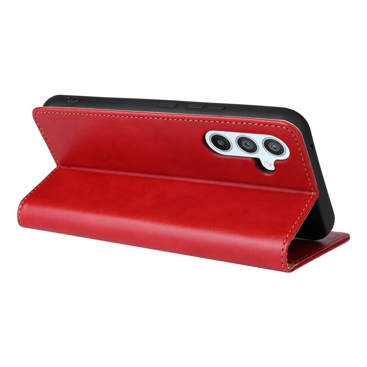 For Samsung Galaxy A54 5G Fierre Shann PU Genuine Leather Texture Leather Phone Case(Red) - free shipping - PMC TechLife - Order now!