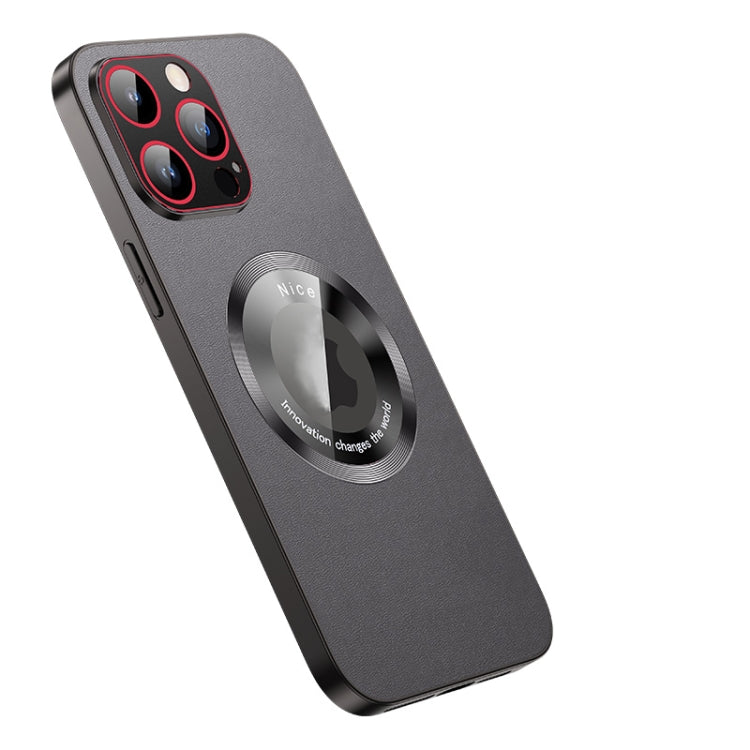 For iPhone 14 Pro Max R-JUST RH05 Magnetic Leather Metal Phone Case(Black) - iPhone 14 Pro Max Cases by R-JUST | Online Shopping South Africa | PMC TechLife | Buy Now Pay Later Mobicred