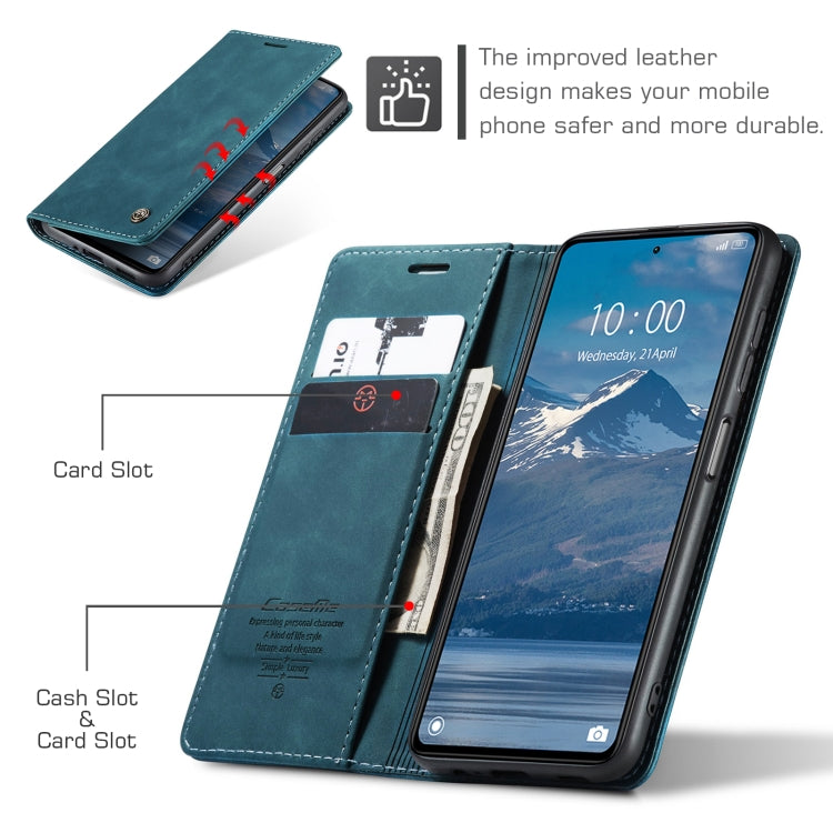 For Xiaomi Redmi Note 12 5G / Poco X5 CaseMe 013 Multifunctional Horizontal Flip Leather Phone Case(Blue) - free shipping - PMC TechLife - Order now!