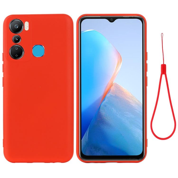 For Infinix Hot 20i X665E Pure Color Liquid Silicone Shockproof Phone Case(Red) - free shipping - PMC TechLife - Order now!