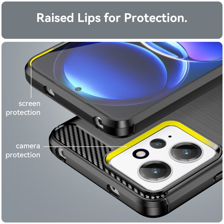 For Xiaomi Redmi Note 12 4G Global Brushed Texture Carbon Fiber TPU Phone Case(Black) - free shipping - PMC TechLife - Order now!
