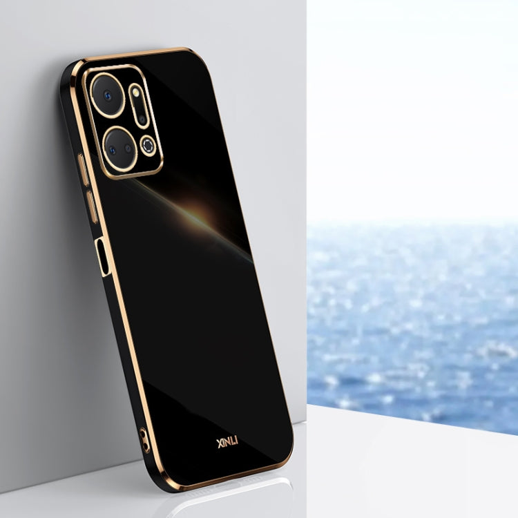 For Honor X7a 2023 XINLI Straight Edge 6D Electroplate TPU Phone Case(Black) - free shipping - PMC TechLife - Order now!