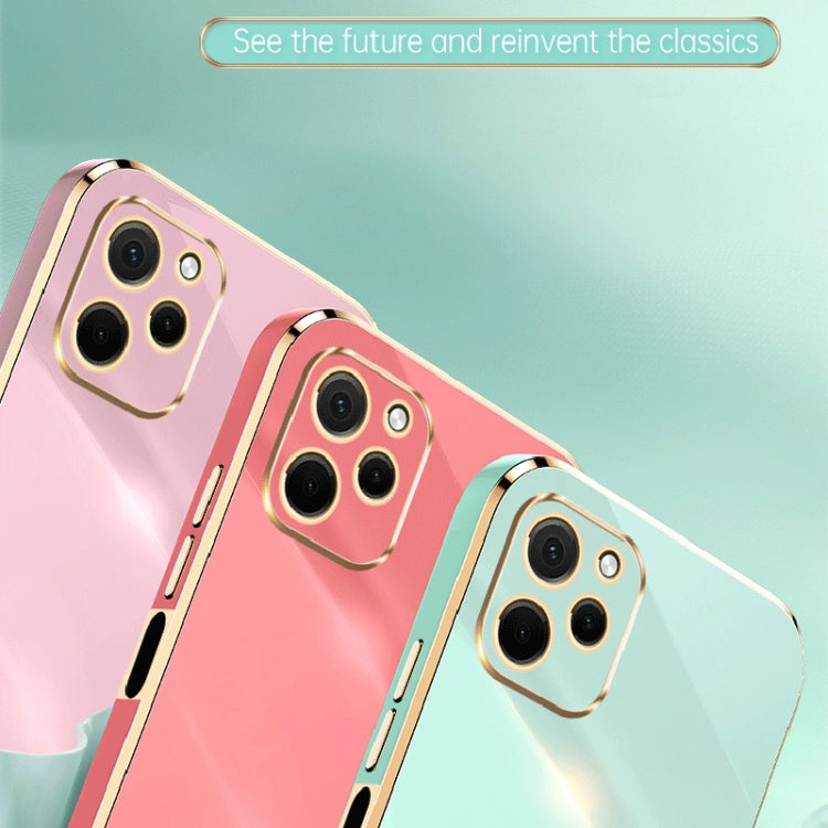 For Huawei nova Y61 XINLI Straight Edge 6D Electroplate TPU Phone Case(Black) - Huawei Cases by XINLI | Online Shopping South Africa | PMC TechLife | Buy Now Pay Later Mobicred