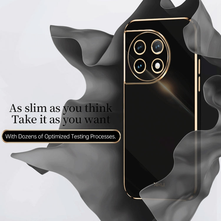 For OnePlus Ace 2 XINLI Straight Edge 6D Electroplate TPU Phone Case(Black) - free shipping - PMC TechLife - Order now!