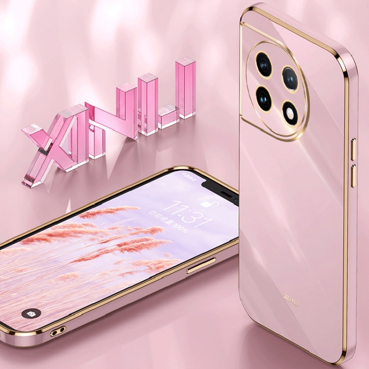 For OnePlus Ace 2 XINLI Straight Edge 6D Electroplate TPU Phone Case(Black) - free shipping - PMC TechLife - Order now!