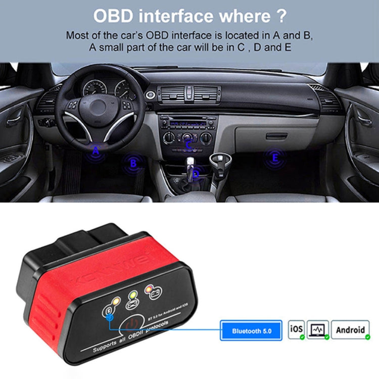 KONNWEI KW903 Bluetooth 5.0 OBD2 Car Fault Diagnostic Scan Tools Support IOS / Android(Black) - Code Readers & Scan Tools by KONNWEI | Online Shopping South Africa | PMC Jewellery | Buy Now Pay Later Mobicred