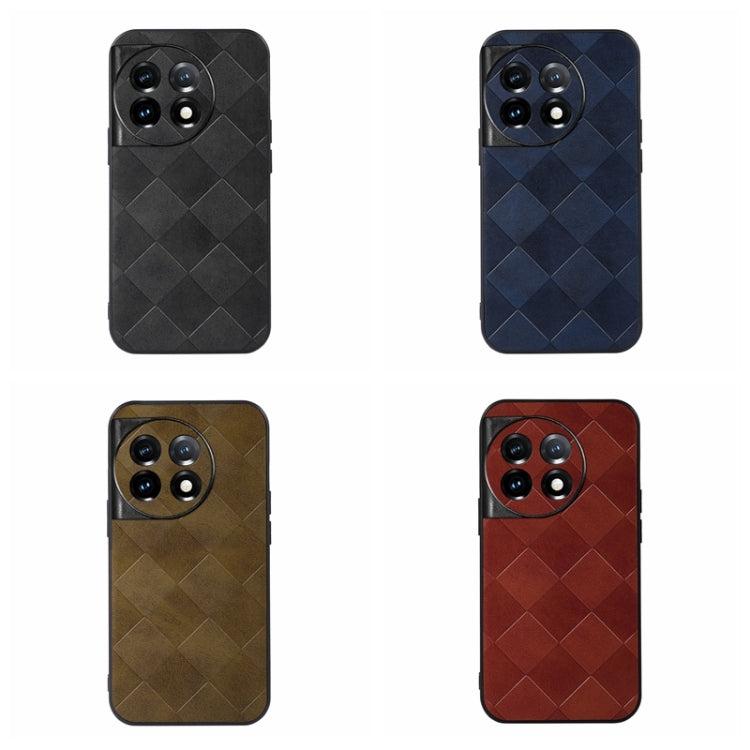 For OnePlus 11R/Ace 2 Weave Plaid PU Phone Case(Blue) - free shipping - PMC TechLife - Order now!