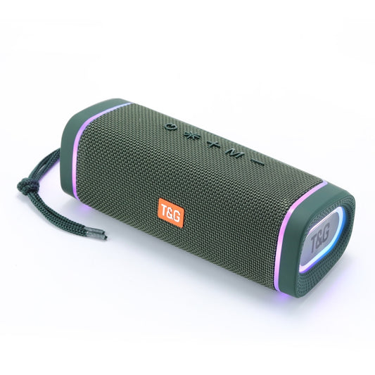 T&G TG375 Outdoor Portable LED Light RGB Wireless Bluetooth Speaker Subwoofer(Dark Green) - Desktop Speaker by T&G | Online Shopping South Africa | PMC Jewellery