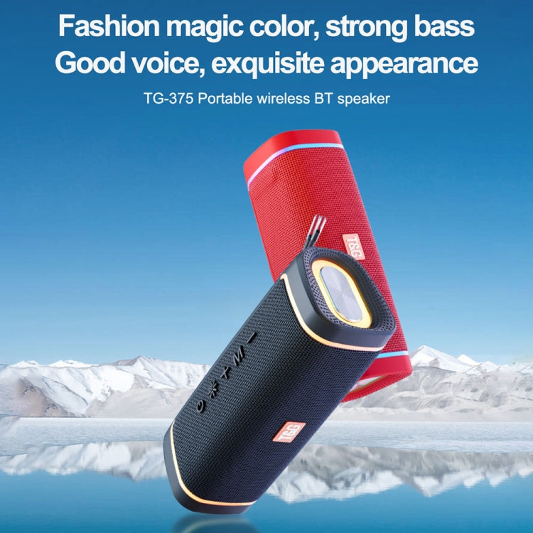 T&G TG375 Outdoor Portable LED Light RGB Wireless Bluetooth Speaker Subwoofer(Blue) - Desktop Speaker by T&G | Online Shopping South Africa | PMC TechLife | Buy Now Pay Later Mobicred