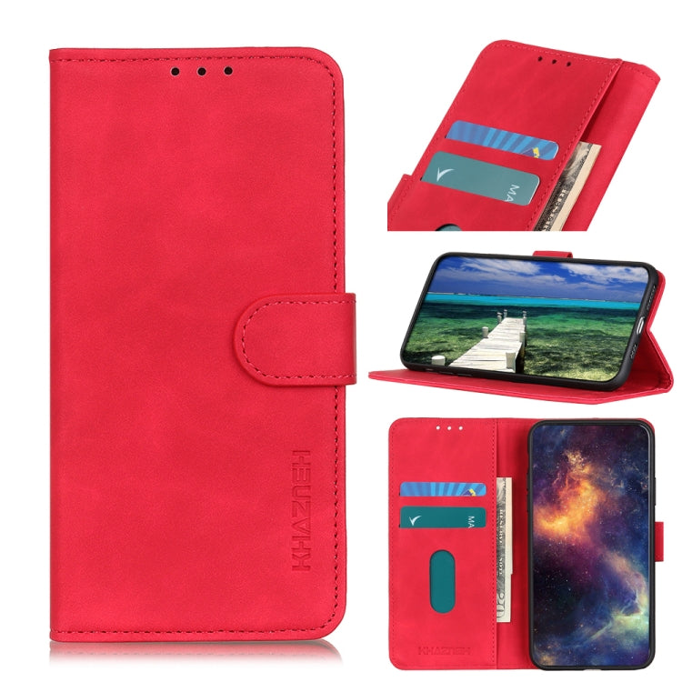 For Xiaomi Redmi Note 12 4G Global KHAZNEH Retro Texture Flip Leather Phone Case(Red) - free shipping - PMC TechLife - Order now!