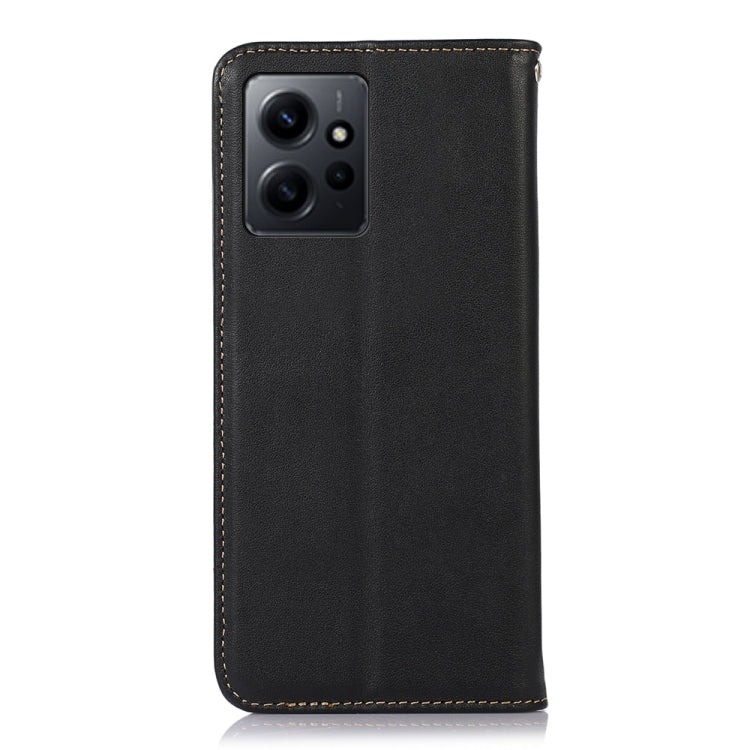 For Xiaomi Redmi Note 12 4G Global KHAZNEH Nappa Top Layer Cowhide Leather Phone Case(Black) - free shipping - PMC TechLife - Order now!