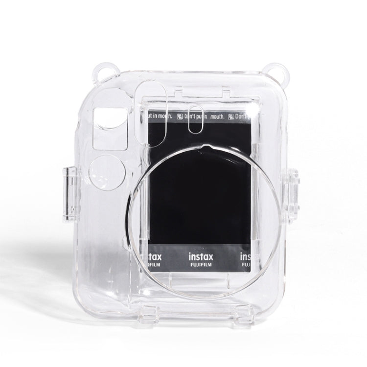 For FUJIFILM instax mini 12 Crystal Hard Acrylic Camera Case with Shoulder Strap(DIY Milk Cow) - Protective Case by PMC Jewellery | Online Shopping South Africa | PMC Jewellery