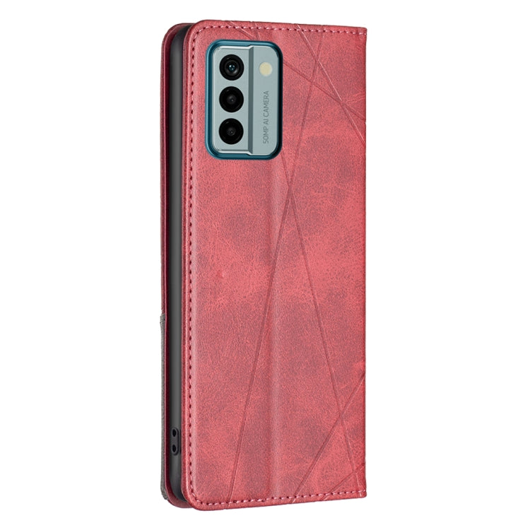 For Nokia G22 Prismatic Invisible Magnetic Leather Phone Case(Red) - Nokia Cases by PMC Jewellery | Online Shopping South Africa | PMC Jewellery