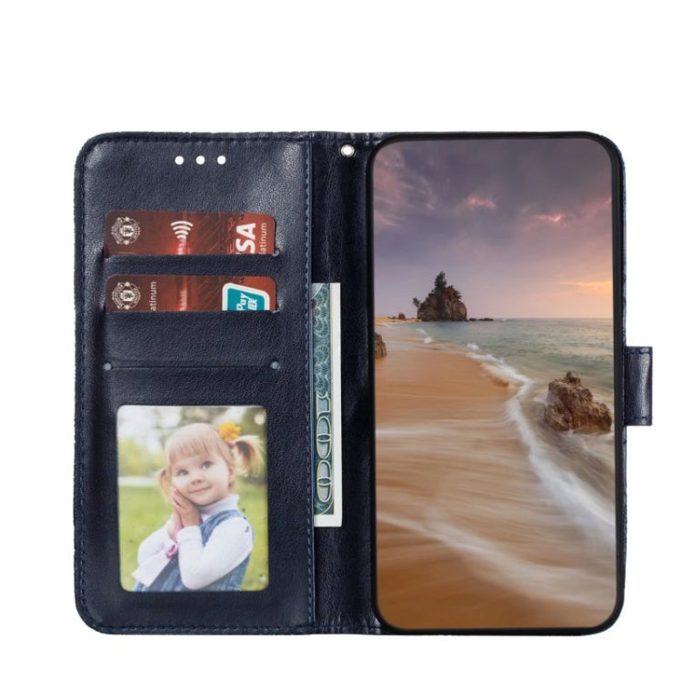 For Samsung Galaxy A34 5G Lace Flower Embossing Flip Leather Phone Case(Dark Blue) - free shipping - PMC TechLife - Order now!