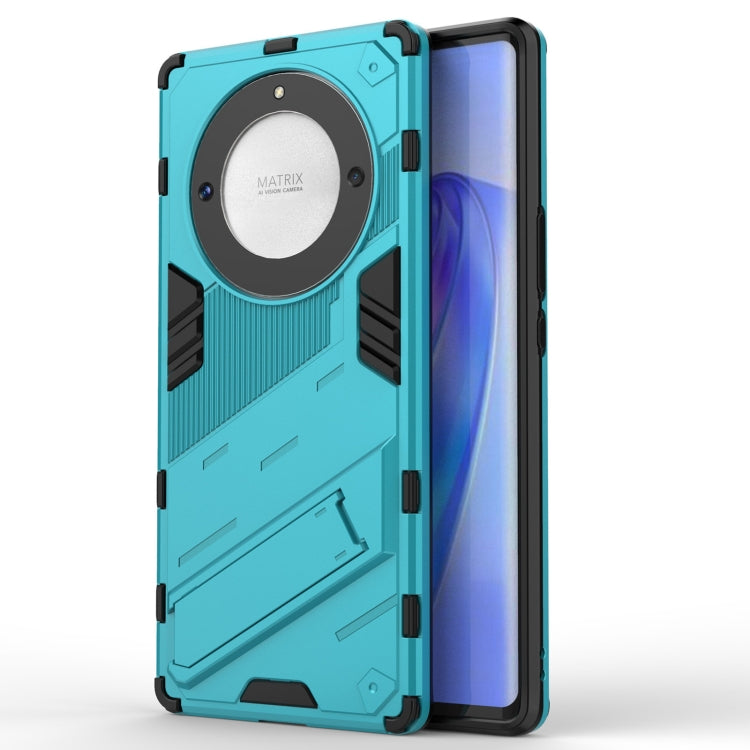 For Honor X9a/X40 5G/Magic5 Lite Punk Armor PC + TPU Phone Case with Holder(Blue) - free shipping - PMC TechLife - Order now!
