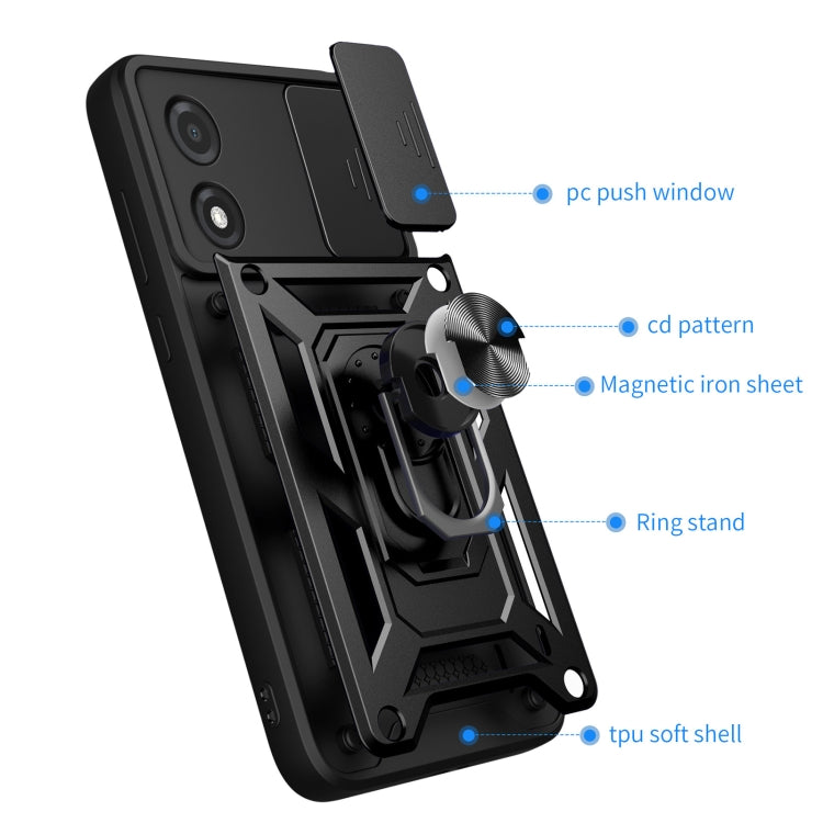 For Motorola Moto E13 4G Sliding Camera Cover Design TPU+PC Phone Case(Red) - free shipping - PMC TechLife - Order now!