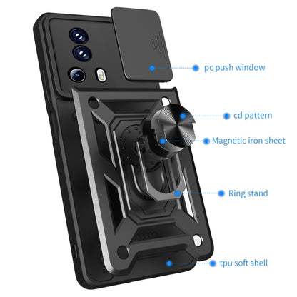 For Xiaomi Civi 2 5G / 13 Lite Sliding Camera Cover Design TPU+PC Phone Case(Blue) - 13 Lite Cases by PMC Jewellery | Online Shopping South Africa | PMC Jewellery