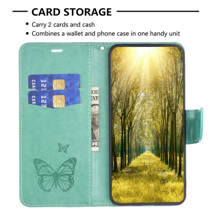 For Xiaomi Redmi Note 12 4G Global Two Butterflies Embossing Leather Phone Case(Green) - Note 12 Cases by PMC Jewellery | Online Shopping South Africa | PMC Jewellery