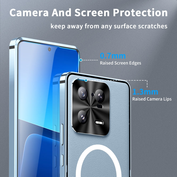 For Xiaomi 13 Pro MagSafe Magnetic Frosted Metal Phone Case(Blue) - Xiaomi Cases by PMC TechLife | Online Shopping South Africa | PMC TechLife | Buy Now Pay Later Mobicred