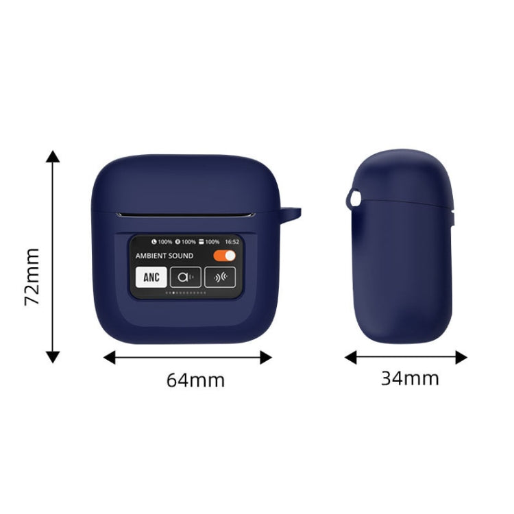 For JBL Tour Pro 2 Silicone Wireless Earphone Protective Case(Black) - JBL Earphone Case by PMC TechLife | Online Shopping South Africa | PMC TechLife | Buy Now Pay Later Mobicred