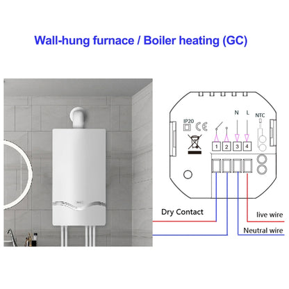 BHT-2002GCLM 220V Smart Home Heating Thermostat Boiler Heating WiFi Thermostat(White) - Thermostat & Thermometer by PMC Jewellery | Online Shopping South Africa | PMC Jewellery