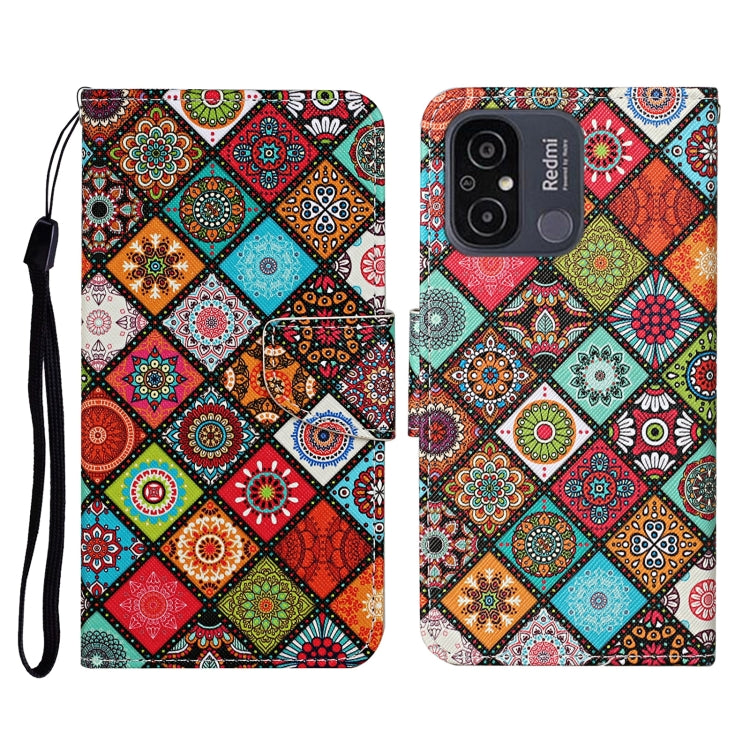 For Xiaomi Redmi 12C Colored Drawing Pattern Flip Leather Phone Case(Ethnic Style) - free shipping - PMC TechLife - Order now!