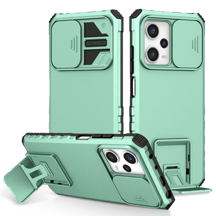 For Xiaomi Redmi Note 12 Pro 5G / Poco X5 Pro Stereoscopic Holder Sliding Camshield Phone Case(Light Blue) - free shipping - PMC TechLife - Order now!