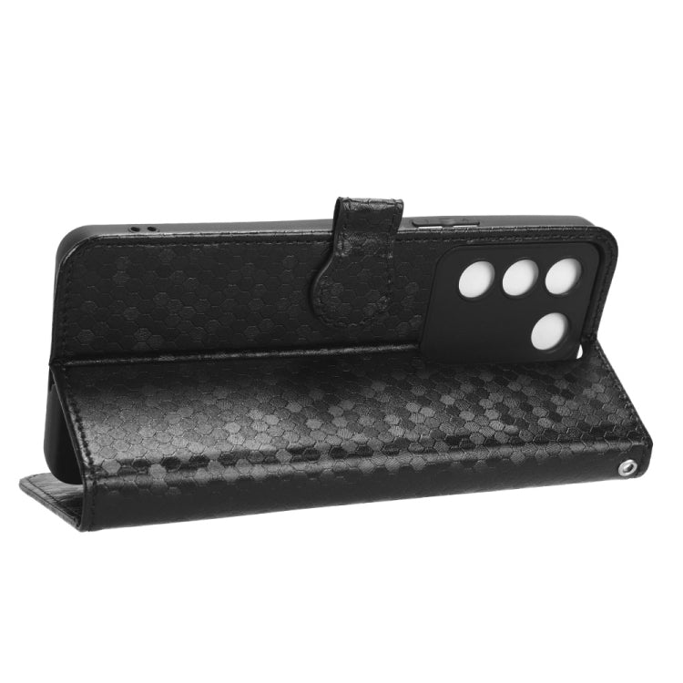 For vivo V27e / S16e Honeycomb Dot Texture Leather Phone Case(Black) - free shipping - PMC TechLife - Order now!