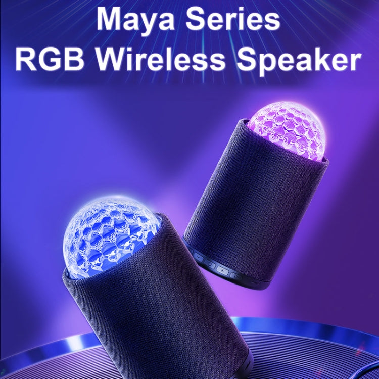 JOYROOM JR-MS01 Maya Series RGB Wireless Bluetooth Speaker(Black) - Mini Speaker by JOYROOM | Online Shopping South Africa | PMC Jewellery