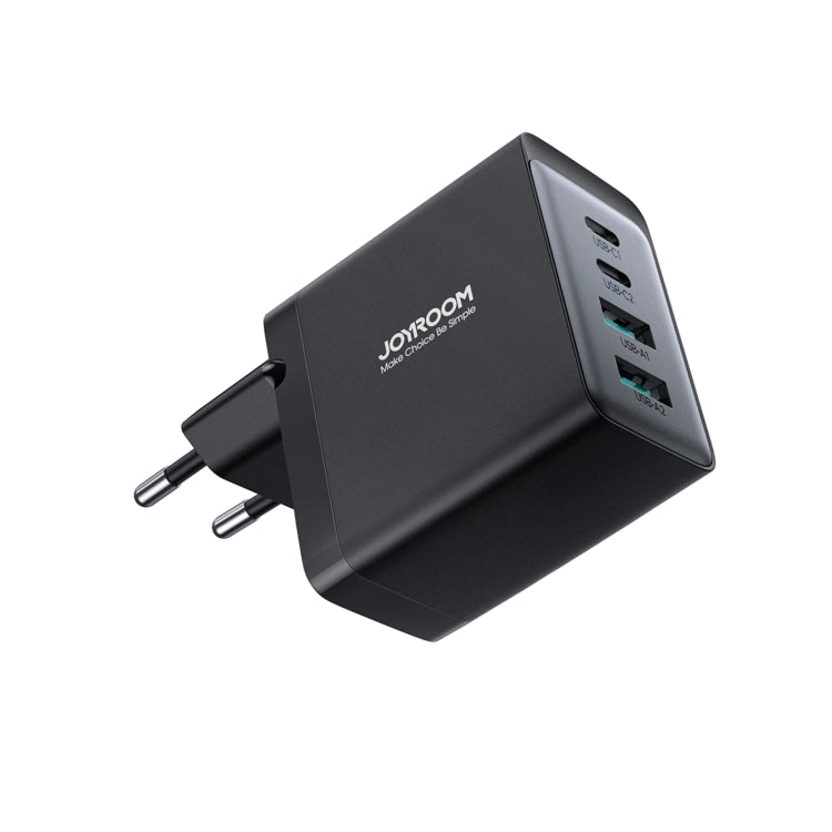 JOYROOM TCG02 Gallium Nitride 67W Dual USB+Dual USB-C/Type-C Multi-Port Charger Set, Specification:EU Plug(Black) - USB Charger by JOYROOM | Online Shopping South Africa | PMC Jewellery