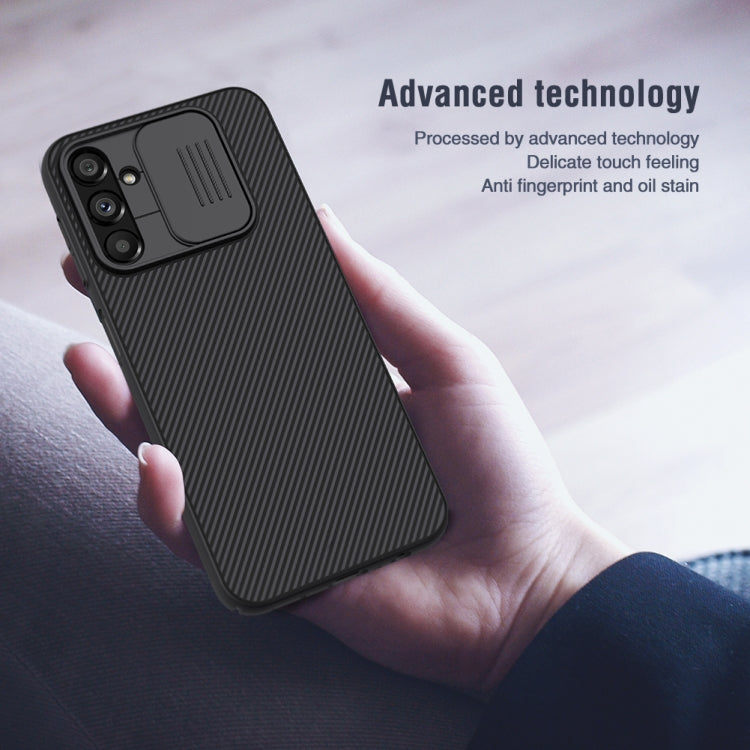 For Samsung Galaxy A14 4G NILLKIN Black Mirror Series Camshield PC Phone Case(Blue) - Galaxy Phone Cases by NILLKIN | Online Shopping South Africa | PMC TechLife | Buy Now Pay Later Mobicred