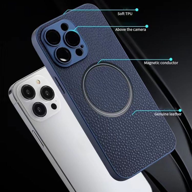 For iPhone 13 Pro Max Skin Feel Litchi Texture MagSafe Magnetic Phone Case(Black) - free shipping - PMC TechLife - Order now!