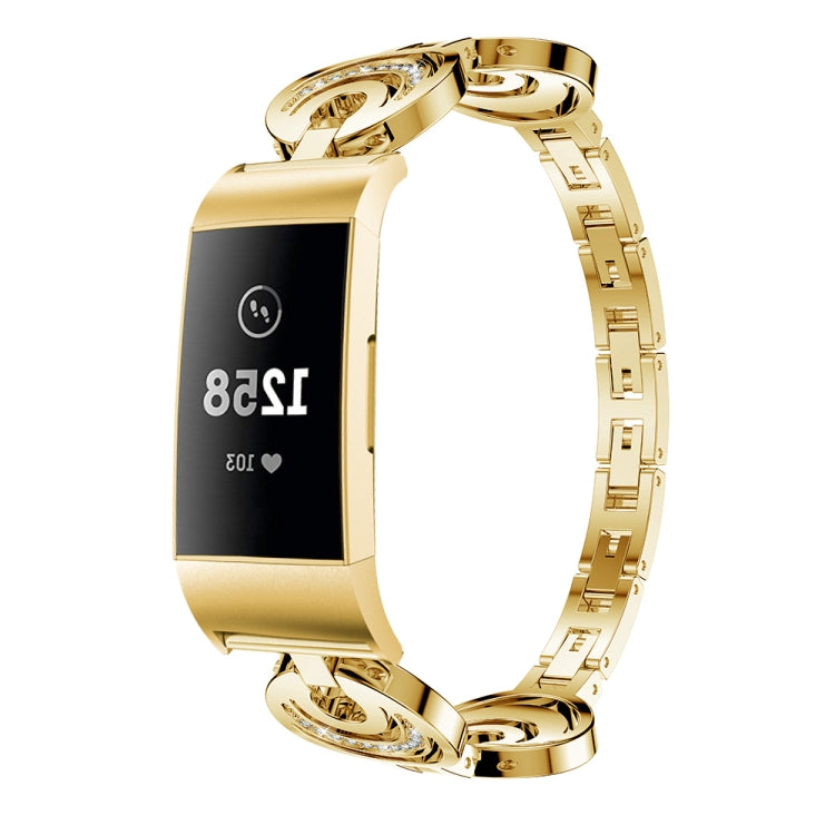 For Fitbit Charge 5 Sun Moon Star Diamond Metal Watch Band(Gold) -  by PMC TechLife | Online Shopping South Africa | PMC TechLife