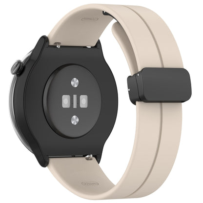 For Amazfit GTR Mini Magnetic Fold Clasp Black Buckle Silicone Watch Band(Starlight Color) -  by PMC Jewellery | Online Shopping South Africa | PMC Jewellery