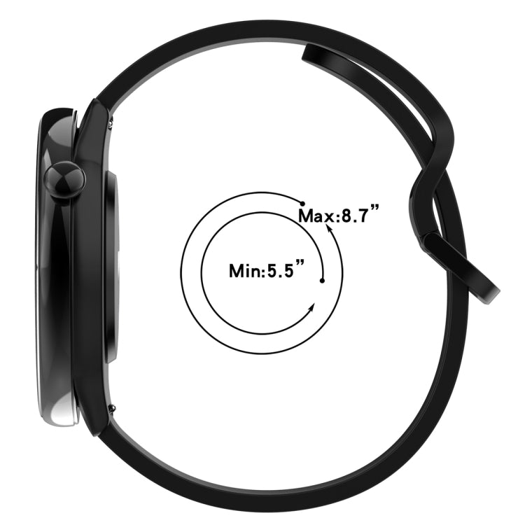 For Amazfit GTR Mini 20mm Flat Head Groove Reverse Buckle Silicone Watch Band(Yellow) -  by PMC TechLife | Online Shopping South Africa | PMC TechLife