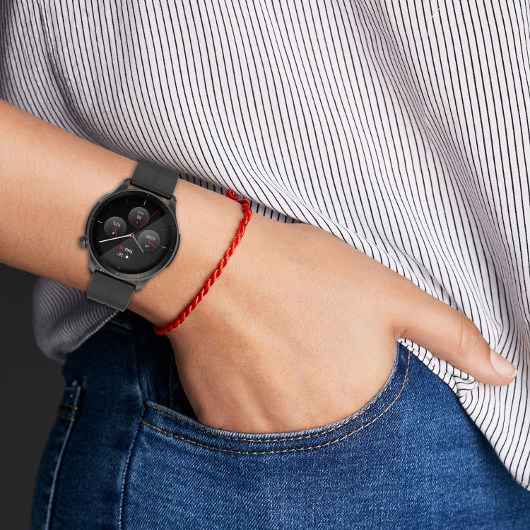 For Amazfit GTR 4 Magnetic Fold Clasp Silver Buckle Silicone Watch Band(Navy Green) -  by PMC TechLife | Online Shopping South Africa | PMC TechLife