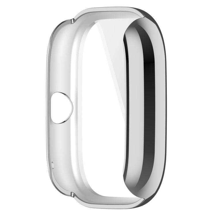 For Amazfit GTS4 Mini Full Coverage TPU Electroplating Watch Protective Case(Silver) -  by PMC TechLife | Online Shopping South Africa | PMC TechLife