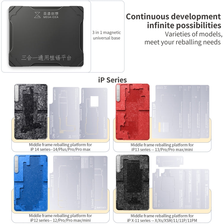 For Huawei Mate 30 Pro 5G Qianli Mega-idea Multi-functional Middle Frame Positioning BGA Reballing Platform - Repair Platform by QIANLI | Online Shopping South Africa | PMC Jewellery