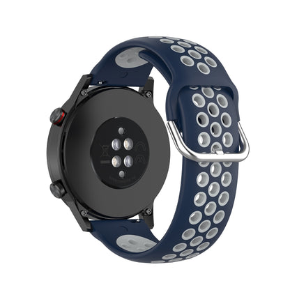 For Honor Watch GS 3i 22mm Sports Two-tone Silicone Watch Band(Midnight Blue Grey) - Smart Wear by PMC Jewellery | Online Shopping South Africa | PMC Jewellery